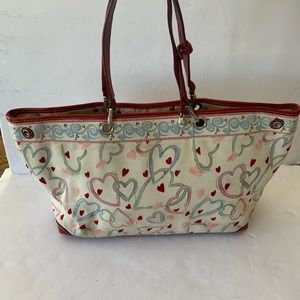 Brighton purse and handbag with cute blue and read hearts in perfect condition